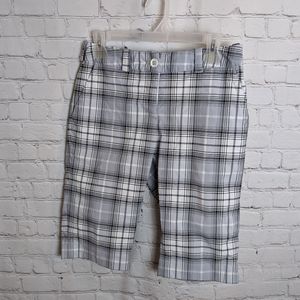 Women's Nike Golf Plaid Bermuda Shorts Size 4